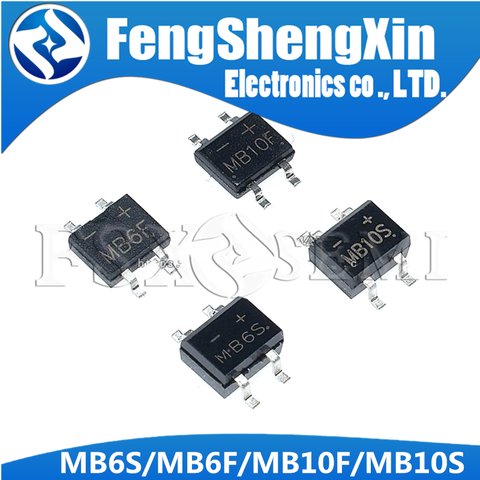 50pcs/lot MB6S MB10S MB6F MB10F SOP-4 Bridge Rectifier ► Photo 1/2