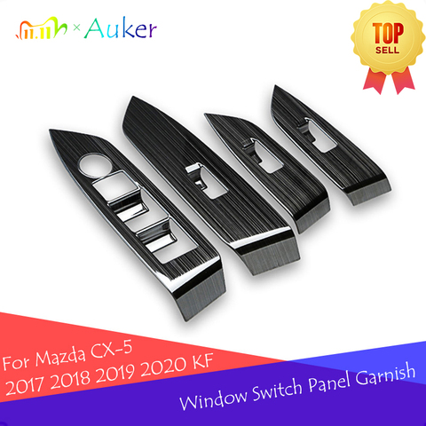 For Mazda CX-5 CX5 2017 2022 LHD Window Switch Panel Adjust Cover Trim Stickers Strips Garnish Decoration Car Styling ► Photo 1/5