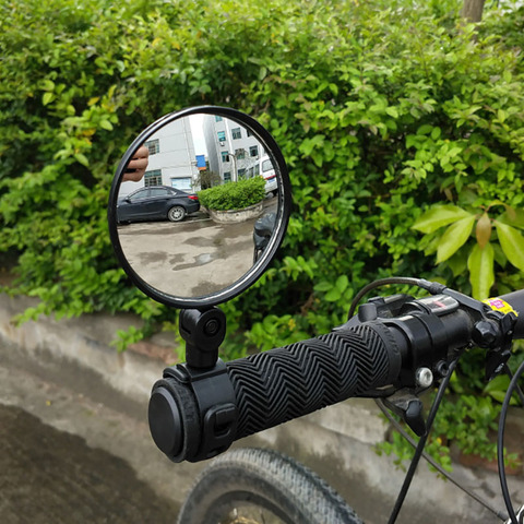 Universal Bicycle Motorcycle Rearview Handlebar Wide-angle Convex Mirror Cycling Rear View 360 Rotate Adjustable High Quality ► Photo 1/6