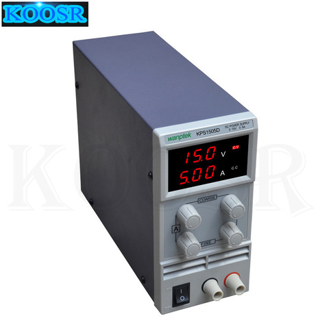 KPS1505D 15V 5A Variable DC Power Supply Adjustable Switching Regulated Resouce Digital with Alligator Leads lab Equipment ► Photo 1/6