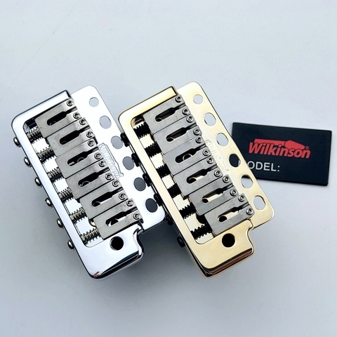 NEW Wilkinson WVP6 TREMOLO BRIDGE Stainless Steel Saddles+ Zinc Block Or Brass Block Chrome Golden From Korea ► Photo 1/5