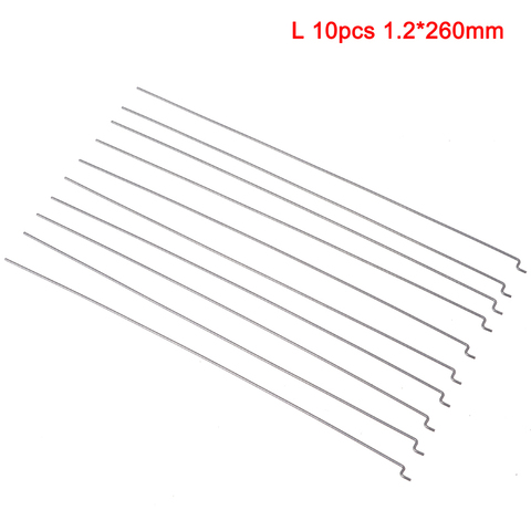 10Pcs Z Type D1.2mm Push Rod Steel Wire Push Pull Rod Pushrod For Rc Aircraft Airplane Pull Push Connecting Rod ► Photo 1/6