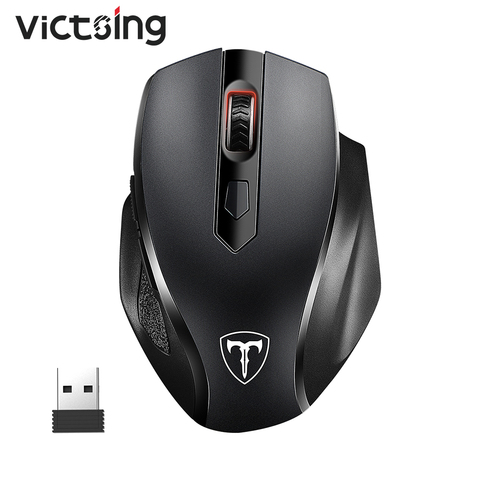 VicTsing PC073 2.4Ghz Wireless Mouse Full Size Mice Ergonomic 6 Buttons 2400 DPI With USB Receiver For PC Laptop Computer Mouse ► Photo 1/6