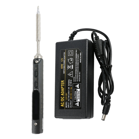 TS100 Portable MINI Programmable Digital LCD Display Electric Soldering Iron + BC2 Soldering Iron Tip + 12V 5A DC Power Adapter ► Photo 1/6