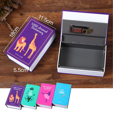 New Listing18x11.5x5.5cm Key Lock Hidden Safe Box Strongbox Steel Simulation Book Home Office Money Phone Safe Storage Money Box ► Photo 1/6