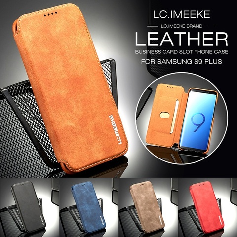 Flip Leather Case for Samsung Galaxy S20 Ultra S10 S9 S8 Plus S7 Edge Note 20 10 9 8 Wallet Cover for Samsung A21S A51 A71 Coque ► Photo 1/6