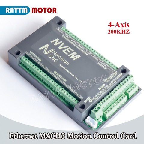 4 Axis Ethernet NVEM CNC Controller 200KHZ MACH3 Motion Control Card for Stepper Motor Servo motor New products ► Photo 1/6