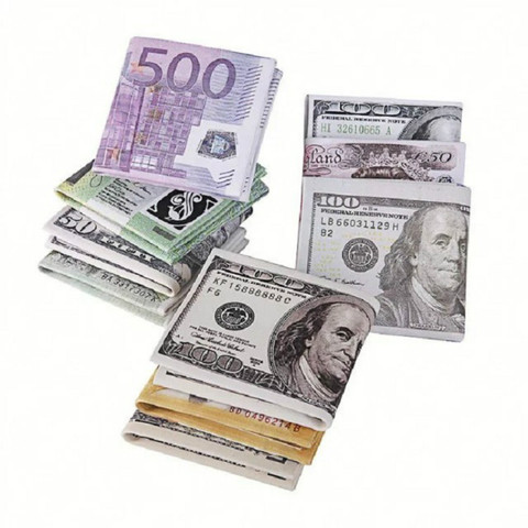 2022 New Novel Money Clip Men Women Pu Leather Paper Dollar Euro Wallet Slim Thin Mini Purse 2 Fold Zipper Cheap Gift Coin Bag ► Photo 1/6