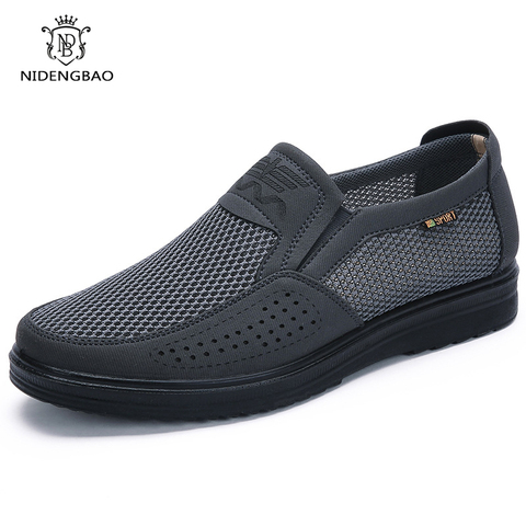 38-48 Men's Casual Shoes Men Brand Summer Style Mesh Flats Shoes For Men Loafers Leisure Shoes Breathable Comfortable Footwear ► Photo 1/6