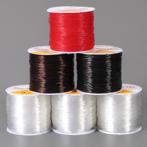 0.2/0.25/0.3/0.35/0.4/0.45/0.5/0.6mm 1 Roll Fish Line Wire Clear Non-stretch  Strong Nylon String Beading Cord Thread Jewelry DIY Bracelet 