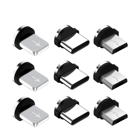 5pcs for Mobile Phone Replacement Parts Easy Operate Durable Converter 360 Degree Rotation Magnetic Tips Charging Cable Adapter ► Photo 1/4