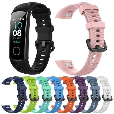 Essidi 2022 Silicone Bands For Huawei Honor Band 5 Smart Watch Strap Correa For Huawei Honor Band 4 Bracelet Accessories ► Photo 1/6
