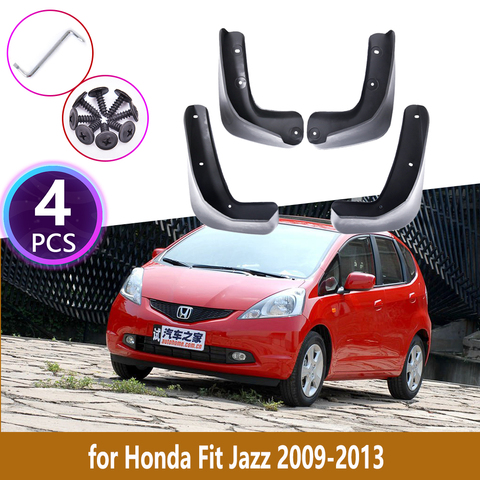 4PCS Rear Mudguards For Honda Fit Jazz 2009 2010 2011 2012 2013 Cladding Splash Mud Flaps Guards Mudflap Protect Car Accessories ► Photo 1/6