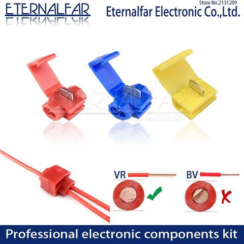 Line Connector Terminal Joint Blue Red Quick Connection Clip Wire Crimp Splitter Lip Break Clamp Strip-free Soft Distributor ► Photo 1/6