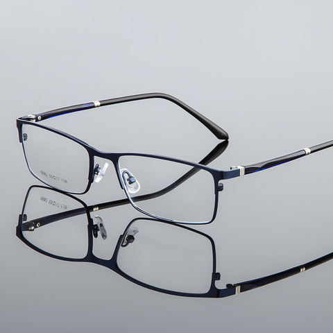 Men Classic Square Rectangular Metal Alloy Optical Eyeglasses Frame Man Business Customized Prescription Myopia Glasses Male ► Photo 1/6