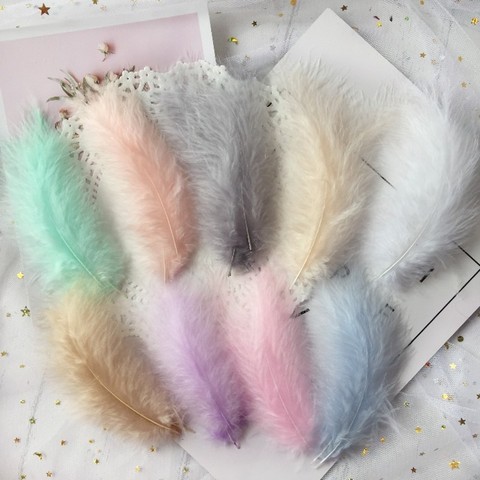 Plume 50Pcs Chicken Feather 10-15 Cm 4-6 Inches Turkey Feathers  Fluffy Plumes DIY Craft Decoratie Wedding party Decoration ► Photo 1/6