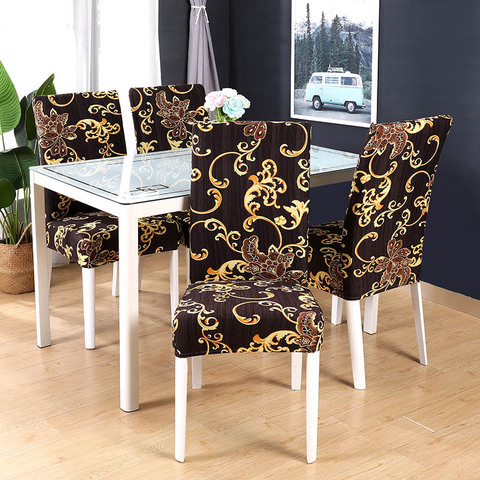 boho pattern printed stretch chair cover for dining room office banquet chair protector elastic material armchair cover ► Photo 1/6
