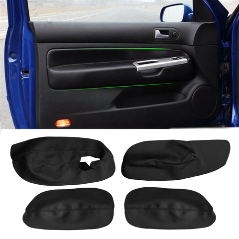 For VW Golf 4 MK4 Jetta 1999-2005 ONLY 3 DOORS Car Microfiber Leather 4pcs Door Armrest Panel Cover Protective Trim ► Photo 1/6