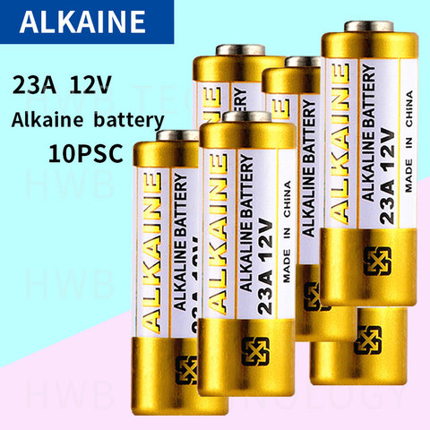 10pcs Alkaline battery 12V 23A battery 12V 27A 23A 12 V 21/23 A23 E23A MN21 RC control remote controller battery RC Part ► Photo 1/5