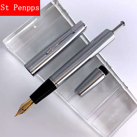 Wing Sung 601A Vacumatic Piston Type Fountain Pen Steel Ink Pen Silver Cap F Exposed Nib Stationery Office school supplies ► Photo 1/6