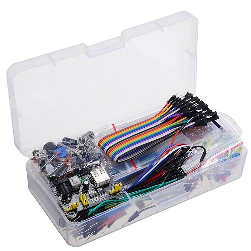 Electronics Component Basic Starter Kit With Breadboard Cable Resistor ...