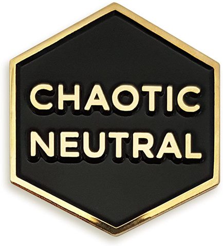 Chaotic Neutral Enamel Lapel Pin Badge Pins ► Photo 1/3