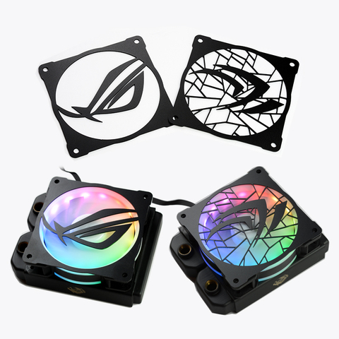 Fan Cover 3pcs/lot DIY 12cm*12cm Aluminum Cover use for 120mm Radiator 120mm Fan with Cool Logo for Computer Case Cooling ► Photo 1/3