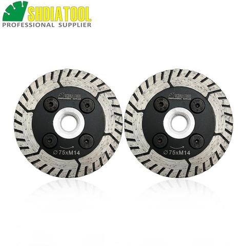 SHDIATOOL 2pcs Diamond Dual Saw Blade Diameter 75MM 115MM 125MM Cutting Grindng Disc Cut Grind Sharpen Granite Marble Concrete ► Photo 1/6