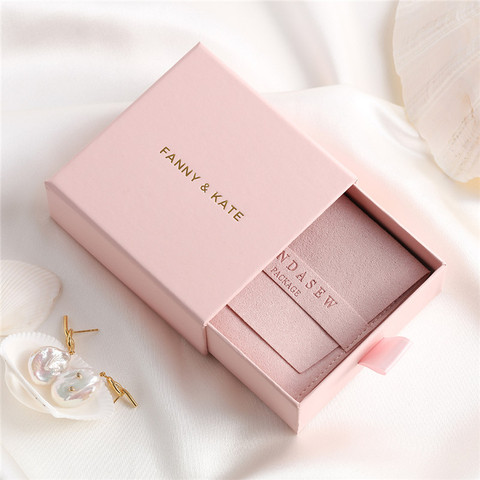 Wholesale 500pcs/lot Luxury Chic Boxes Box Jewelry packaging  Custom jewelry velve bags Earings Ring Necklace Packaging ► Photo 1/6