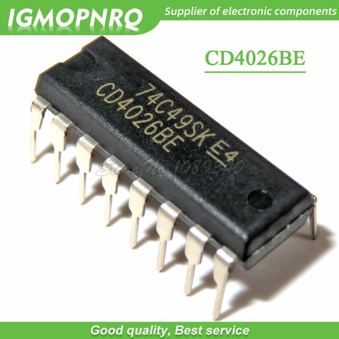 10pcs/lot CD4026BE CD4026B DIP-16 logic chip decimal counter / divider CD4026 New Original ► Photo 1/1