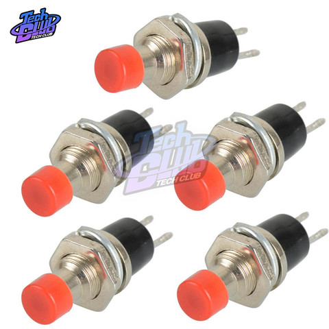 5Pcs PBS-110 7MM Momentary Push Button Switch Press The Reset Switch Momentary ON OFF Push Button Micro Switch Normally Open NO ► Photo 1/6