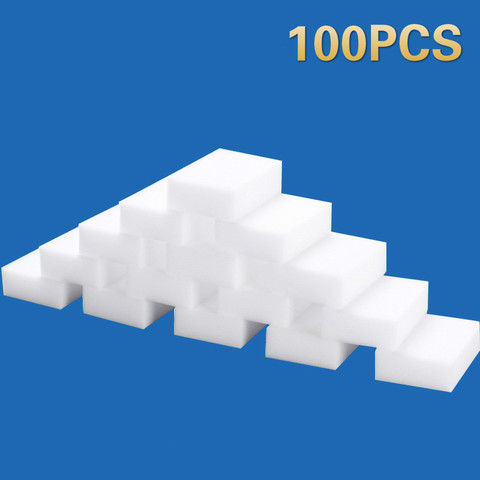 100Pcs/50pcs Melamine Sponge Magic Sponge Eraser Melamine Cleaner for Kitchen Office Bathroom Cleaning  Sponges 10x6x2cm ► Photo 1/4