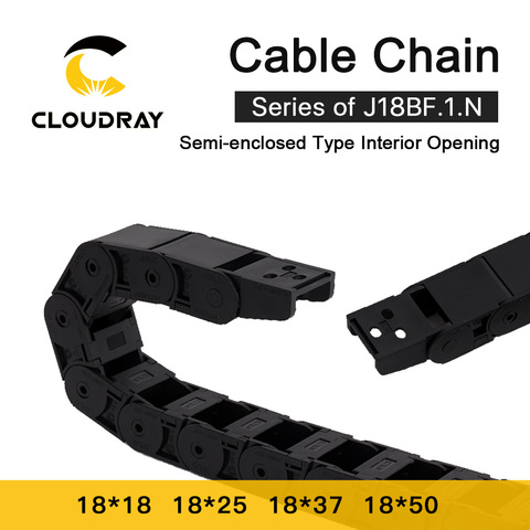 Cloudray Cable Chain Semi-Enclosed Interior Opening 18x18 18x25 18x37 18x50 Drag Plastic Towline Transmission ► Photo 1/5