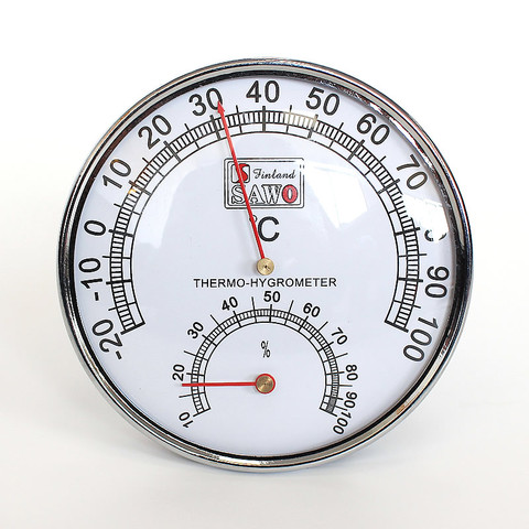 Sauna Bath Outdoor-Used And Indoor Metal-Case Sauna Temperature Hygrometer ► Photo 1/6
