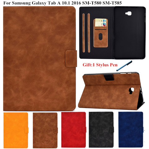 Tablet Case for Samsung Galaxy Tab A 6 A6 2016 10.1 inch PU Leather Smart Cover for Funda Galaxy Tab T580 T585 SM-T580 10 1 Case ► Photo 1/6