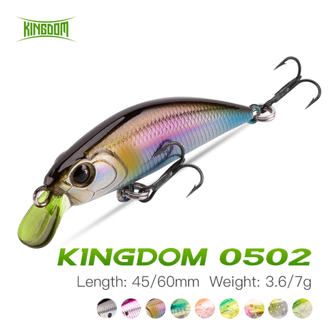 Kingdom Sinking Minnow Wobblers 45/60mm 3.6/7g Far Casting Fishing Lure For Pike/Trout/Bass Crankbaits Slim Body Hard Jerkbaits ► Photo 1/6