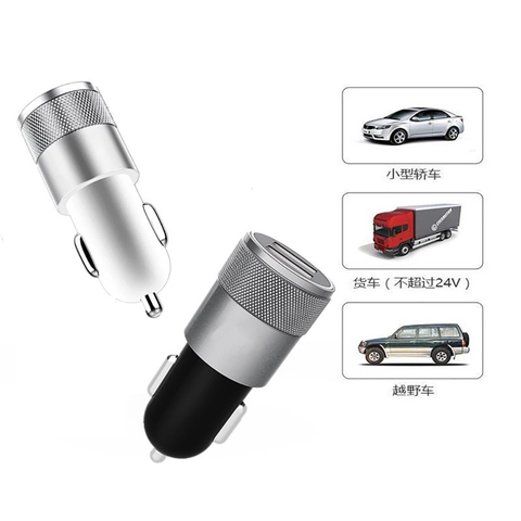 Adapter to cigarette lighter with 2 USB ports and LED backlight (DC 5V, 2.1/1 A) ► Photo 1/6
