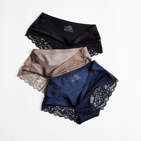 Sexy Lace Panties Seamless Women Underwear Nylon Silk Briefs Intimates Bikini Cotton Lingerie Amazing Briefs 1 Piece ► Photo 1/6