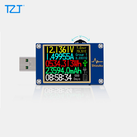 TZT USB Tester Meter PD Tester Voltage Ammeter Quick Charge Data Cable Charging Head Programmable YK001 ► Photo 1/4