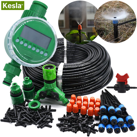 KESLA Garden Micro Drip Irrgation Watering Kits Timer Controller Automatic Misting Cooling Sprinkler System Flowers Greenhouse ► Photo 1/6