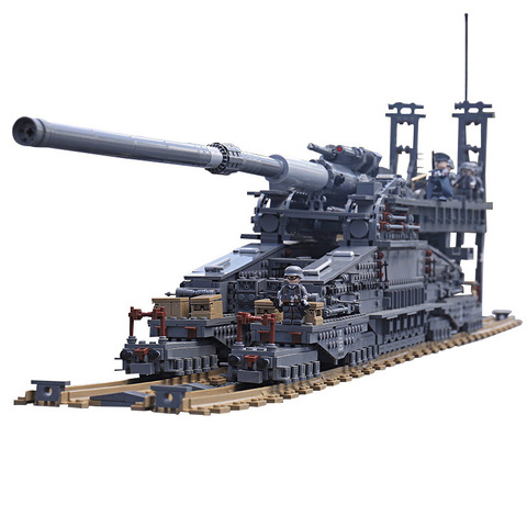 3846Pcs KAZI Building Blocks 10005 German 80cm K[E] Railway Gun 