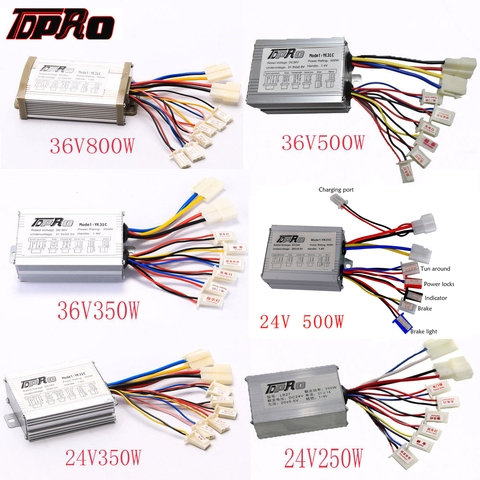 TDPRO 24V/36V 250W/350W/500W/800W Electric Bicycle Brush Motor Speed Controller Box For ATV Go Kart Quad Buggy Pit Bike Scooter ► Photo 1/6