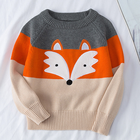 Autumn Baby Girls Boys Sweaters Coat Kids Knitting Pullovers Tops Baby Boys Girls Cartoon Long Sleeve Sweaters ► Photo 1/6