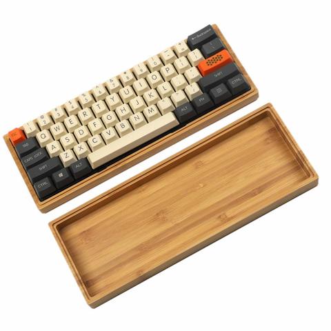 Handcraft GH60 Solid Wooden Case PCB Plate For 60% Mini Mechanical Gaming Keyboard Compatible Pok3r Wooden Shell ► Photo 1/4