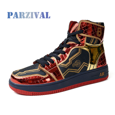 PARZIVAL Couple Fashion High top Sneakers Men Women Classic Multicolor Casual Shoes Spring Autumn Vulcanized Men Sports Shoes ► Photo 1/6