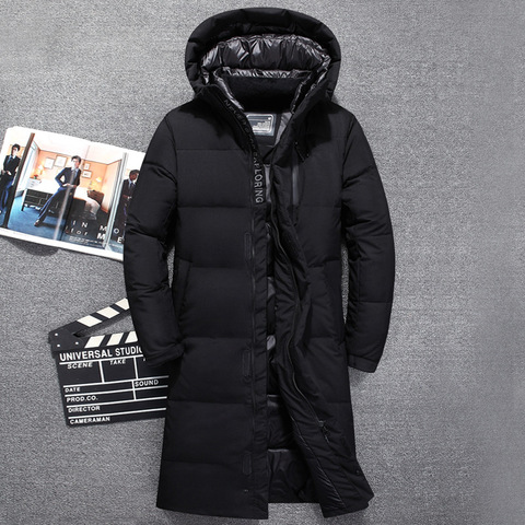 Winter Jacket Men Parka Brand Solid Winter Jacket for Men Doudoune Homme 2022 Hooded Men's Winter Jacket Coat X-long Down Jacket ► Photo 1/1