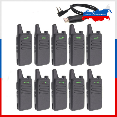 10pcs WLN KD-C1 Mini Walkie Talkie UHF 400-470 MHz 5W Power 16 Channel  MINI-handheld Transceiver Better Then BF-888S ► Photo 1/6