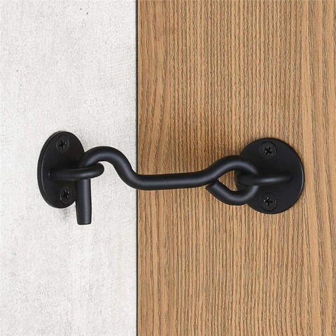 Solid Vintage Door And Window Hook Black Stainless Steel Cabinet Door And Window Buckle Household Simple Door And Window Hook ► Photo 1/6