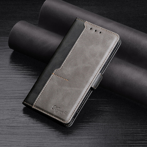 Flip case For Redmi 9 Magnetic Case On redmi 9 card slots cover retro coque stand holder Hit color Leather Coque ► Photo 1/6
