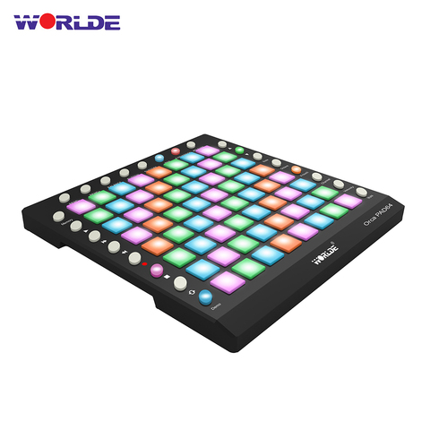 WORLDE PAD 3 Specifications New Shelves 64 MIDI Drum Pad Controller USB With Backlight Slider Electronic Musical Instruments ► Photo 1/6